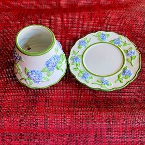 Yankee candle small jar shade and plate.